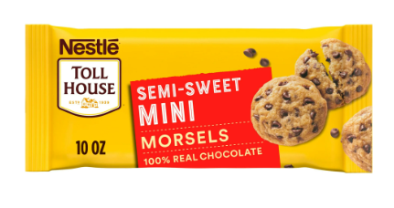 Nestle Toll House Semi Sweet Chocolate Mini Regular Baking Chips, Morsels, 10 oz Bag