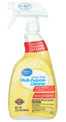 Great Value Multi-Purpose Cleaner, Lemon Scent, 32 FL OZ
