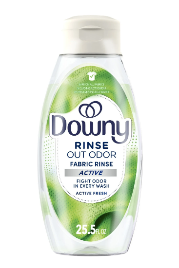 Downy Fabric Rinse Laundry Odor Remover and Softener, Active Fresh Scent, 25.5 fl oz