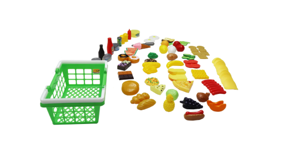 Kid Connection Play Food Basket, 100 Pieces, Toddler Toys