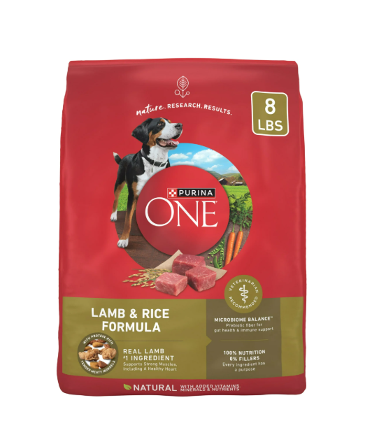 Purina ONE High Protein Dry Dog Food – Lamb &amp; Rice Formula (16.5 lb Bag)