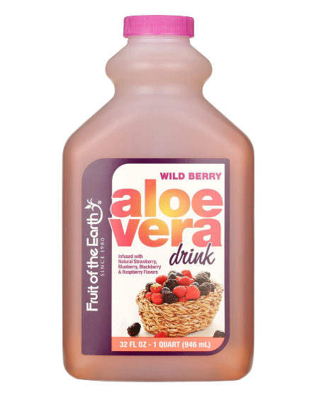Fruit Of The Earth Aloe Vera Drink, Wild Berry, 32 Fl Oz, 1 Count