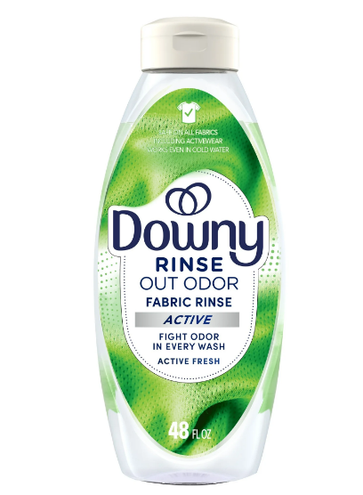 Downy Fabric Rinse Laundry Odor Remover and Softener, Active Fresh Scent, 48 fl oz
