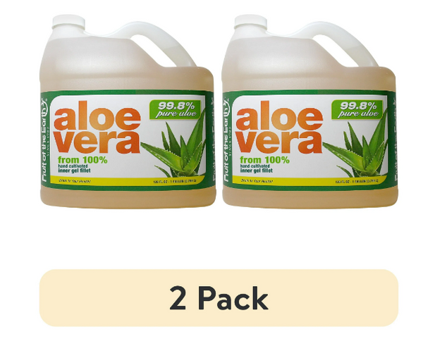 (2 pack) Fruit of the Earth Health & Wellness Aloe Vera Drink, 128 fluid ounces