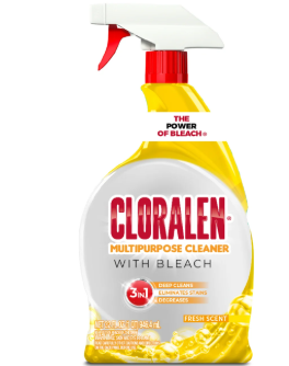 Cloralen Household Cleaning Spray, 3-in-1 All Purpose Cleaner, With Liquid Bleach (32 oz)