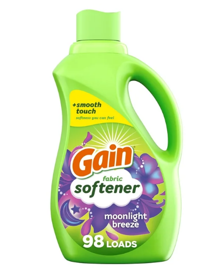 Gain Laundry Liquid Fabric Softener and Conditioner, Moonlight Breeze Scent, 72 fl oz, 98 Loads