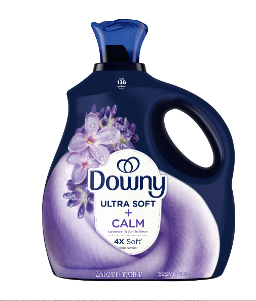 Downy Ultra Soft Liquid Fabric Softener, Calm, Lavender & Vanilla Bean, 93 fl oz, 138 Loads